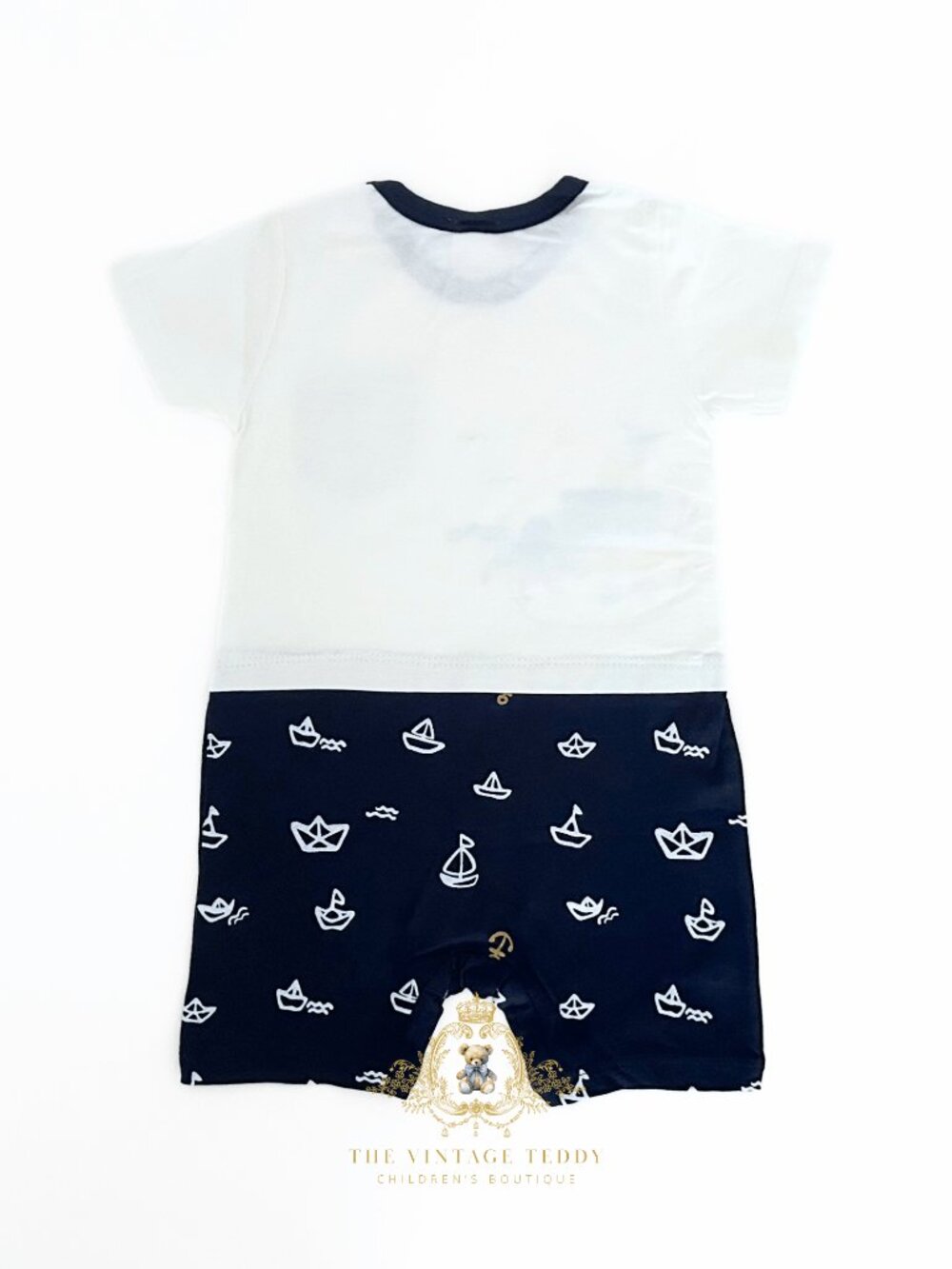 NWT Cute Boys One-piece Sleep N' Play Romper Tugboat Octopus Seagull Navy 12-18M - Picture 2 of 3